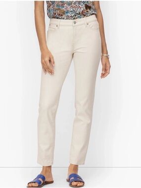 Talbots SLIM ANKLE JEANS - NATURAL flawless five pocket jean size 12